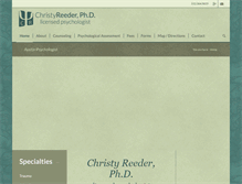 Tablet Screenshot of christyreederphd.com